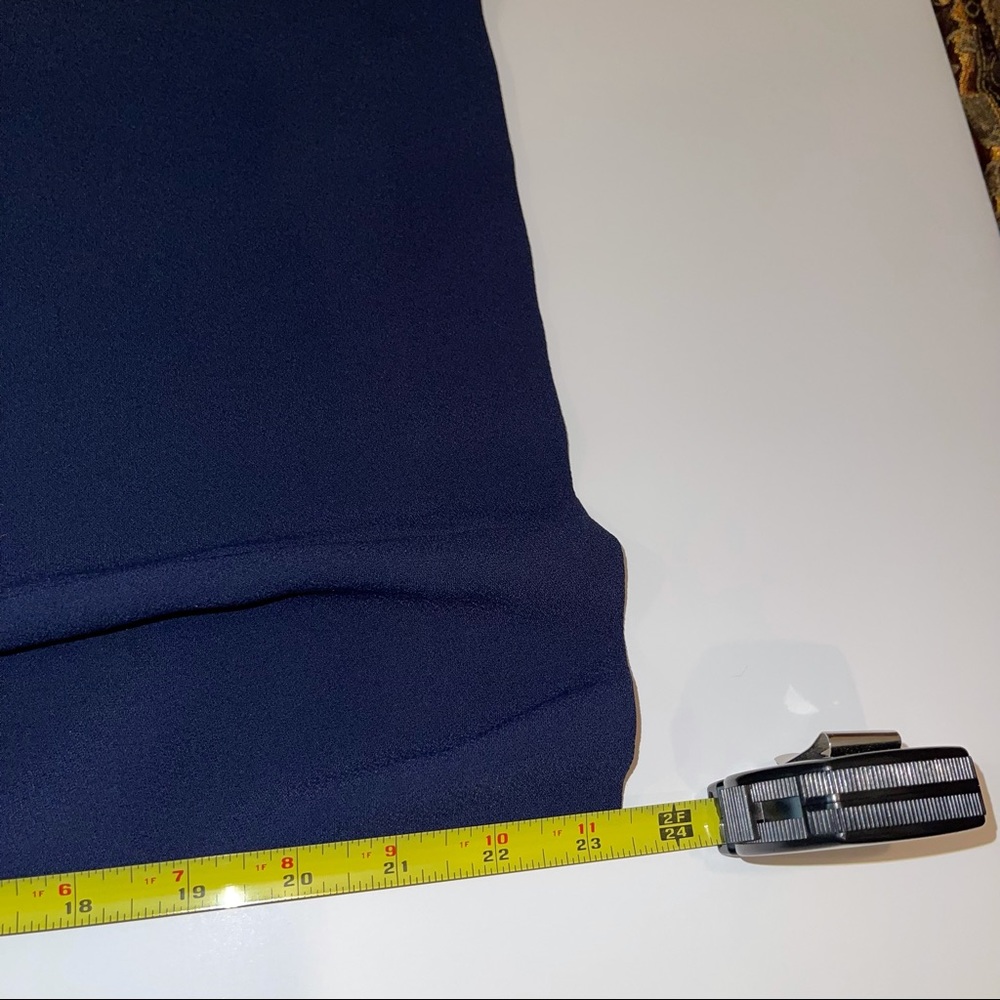 NEW J Crew Ruffle Sleeve Navy Wide Leg Jumpsuit - Picture 9 of 14
